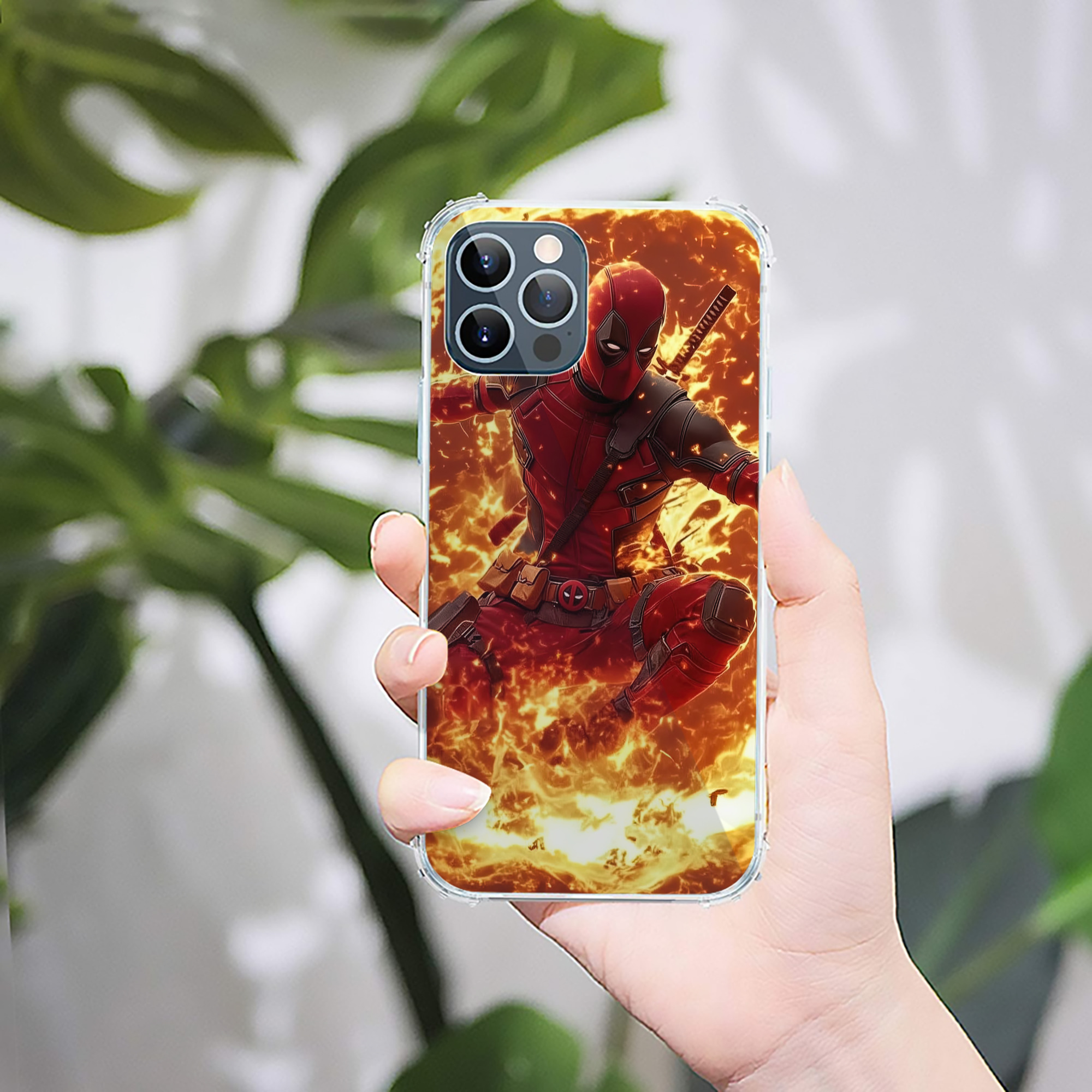 （画像用） Deadpool デッドプール 【iPhone 12シリーズ対応】透明スマホケース（クリアソフトケース）
